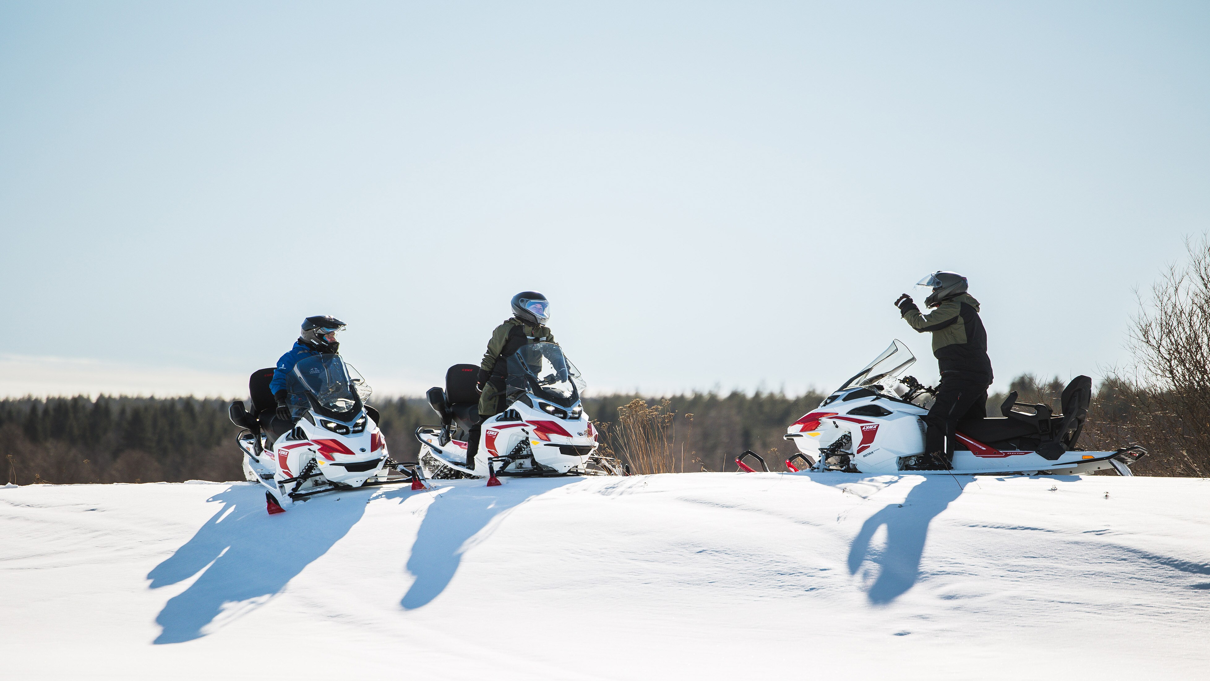 electric snowmobile tour with a guide