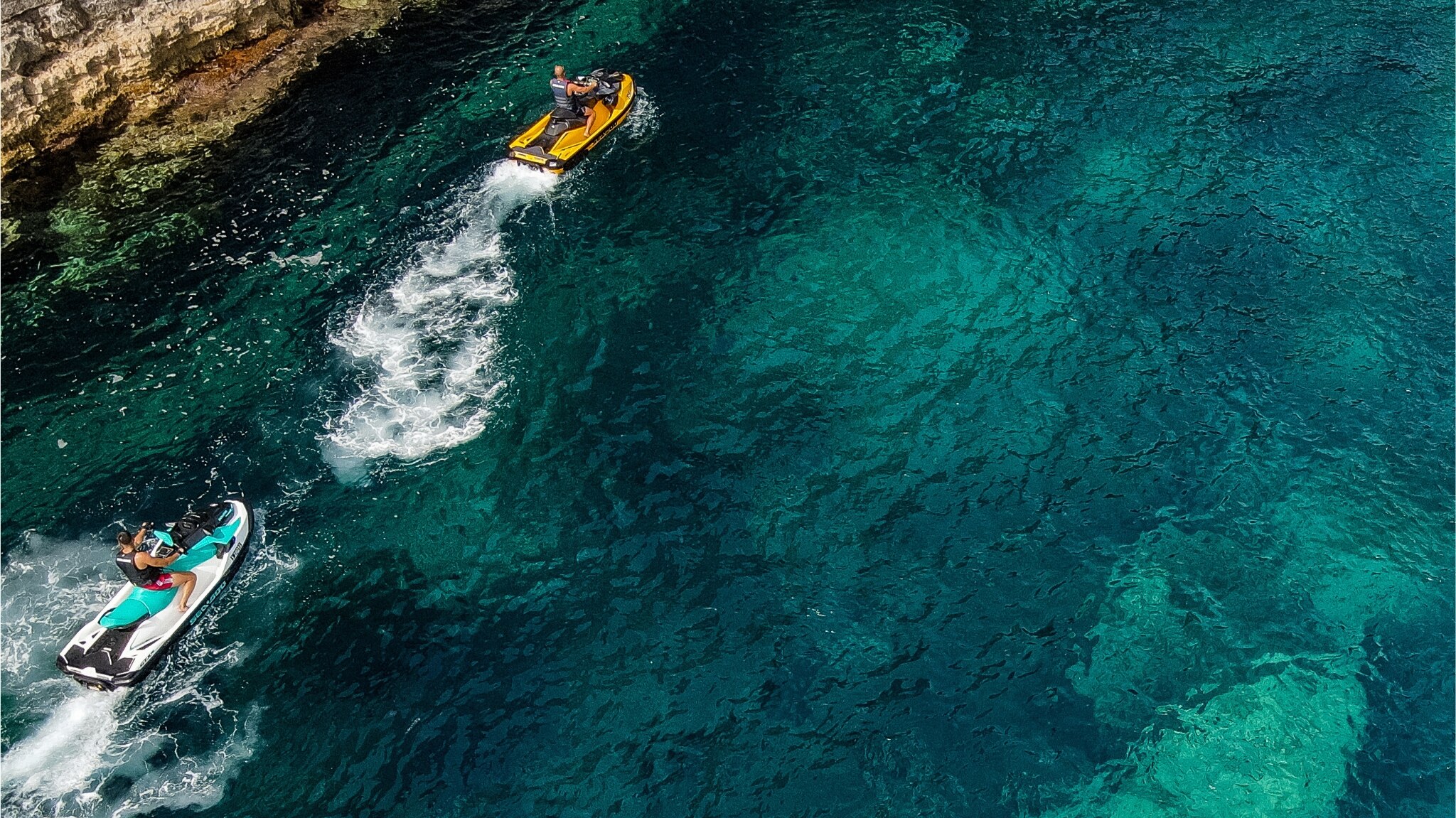 drone shot of the Malta waters