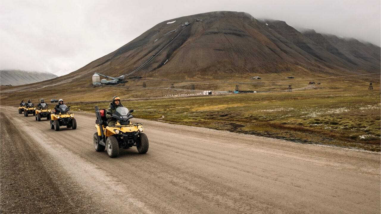 group of riders in Svalbard 